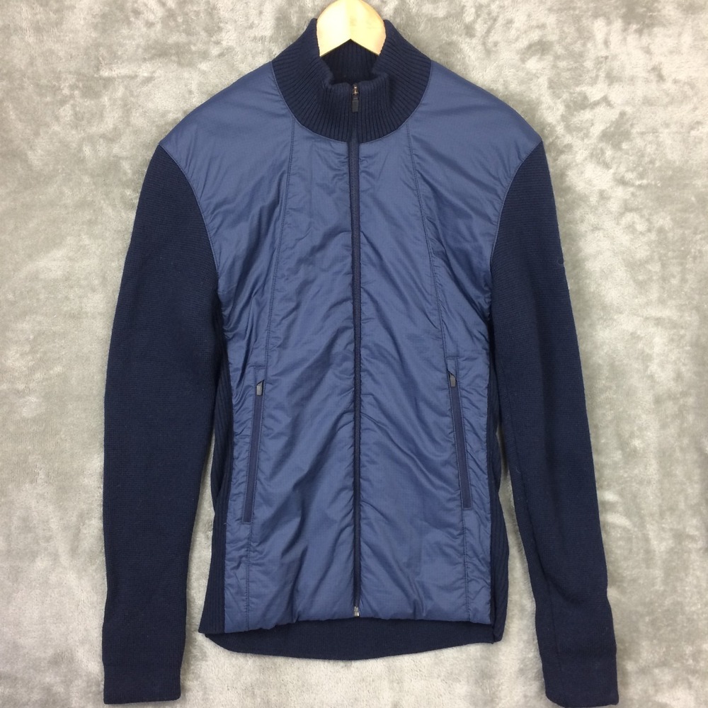 Icebreaker Jacket MerinoLoft Mens Size Small Blue Insulated Quilted Full‎ Zip